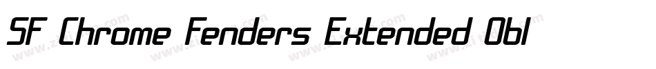SF Chrome Fenders Extended Oblique字体转换
